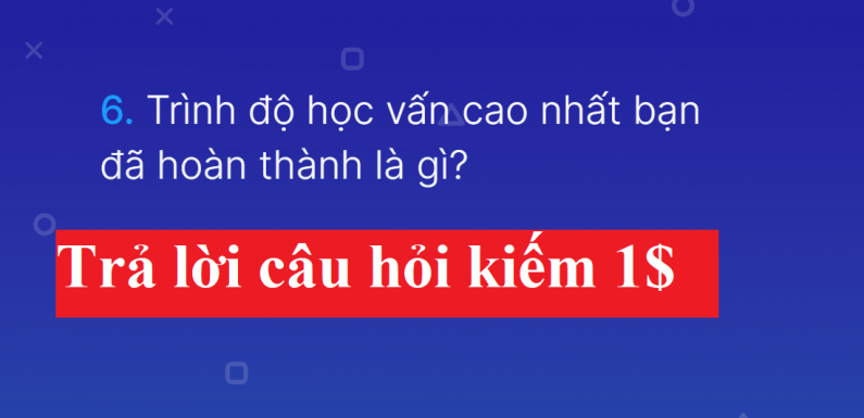 Trả lời câu hỏi kiếm tiền với Surveytime.app – Hướng dẫn trả lời