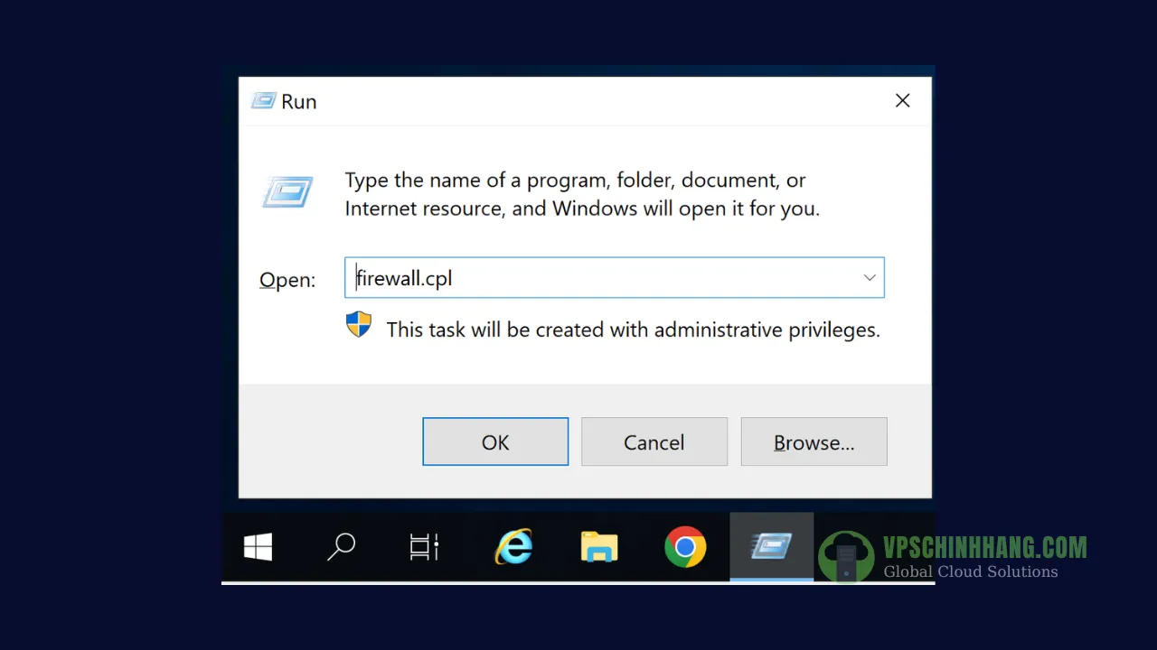 Truy cập vào Windows Firewall