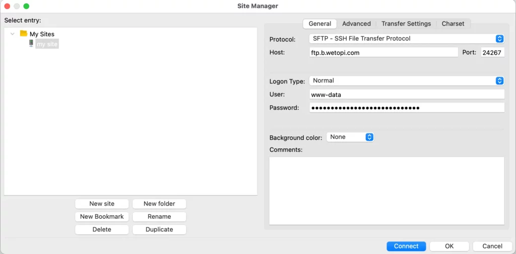Hướng dẫn cấu hình FileZilla kết nối SFTP với cổng tùy chỉnh sau khi đổi cổng SSH trên VPS.