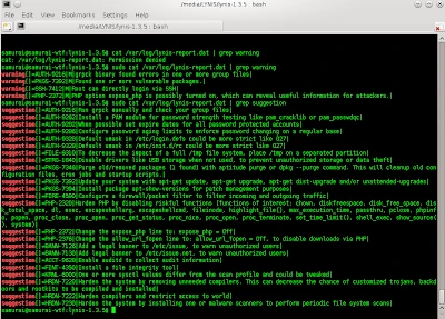 Sử dụng lệnh grep để lọc nhanh và chỉ hiển thị các dòng đề xuất (Suggestion) từ file báo cáo của Lynis.