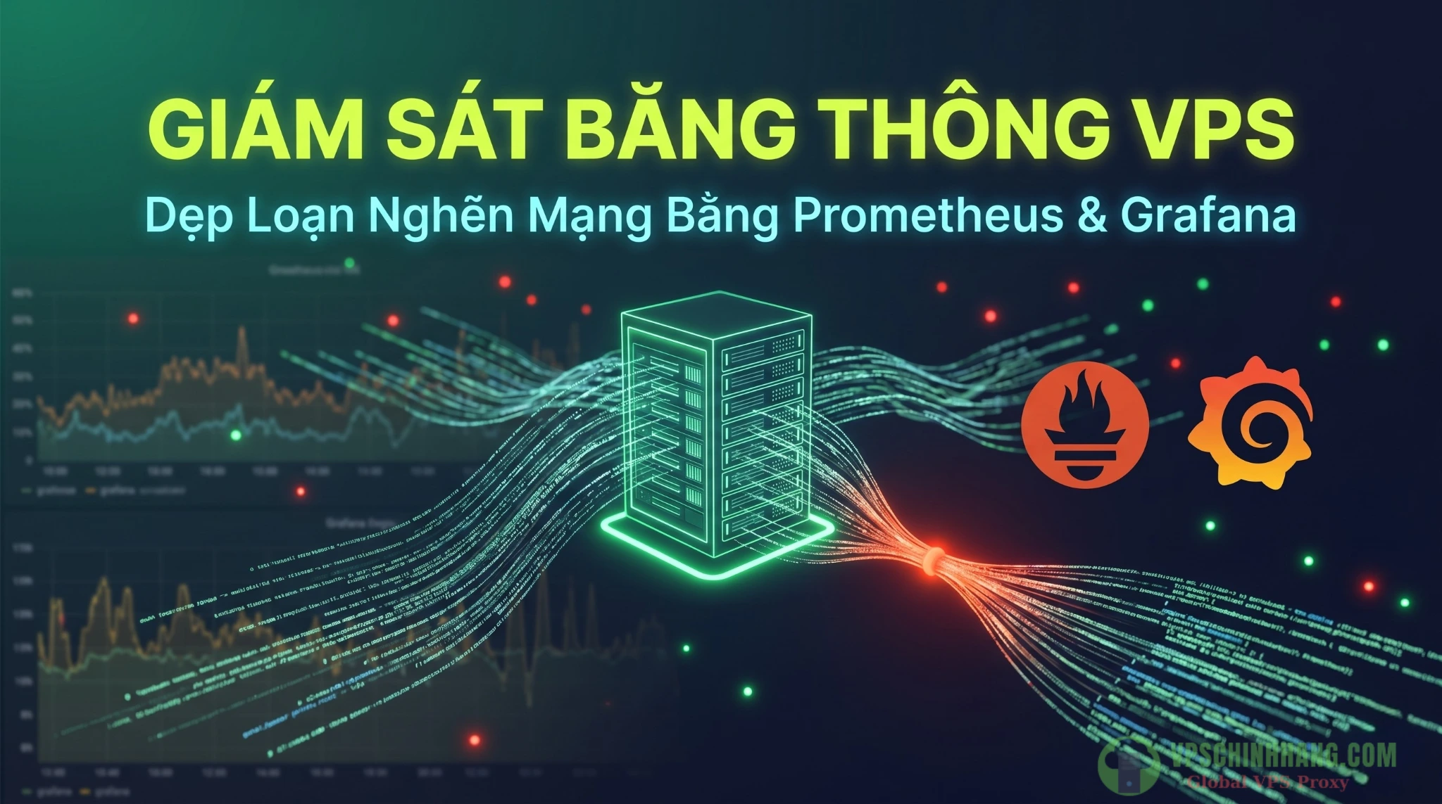 Hướng dẫn giám sát băng thông VPS và xử lý nghẽn mạng bằng Prometheus, Grafana.