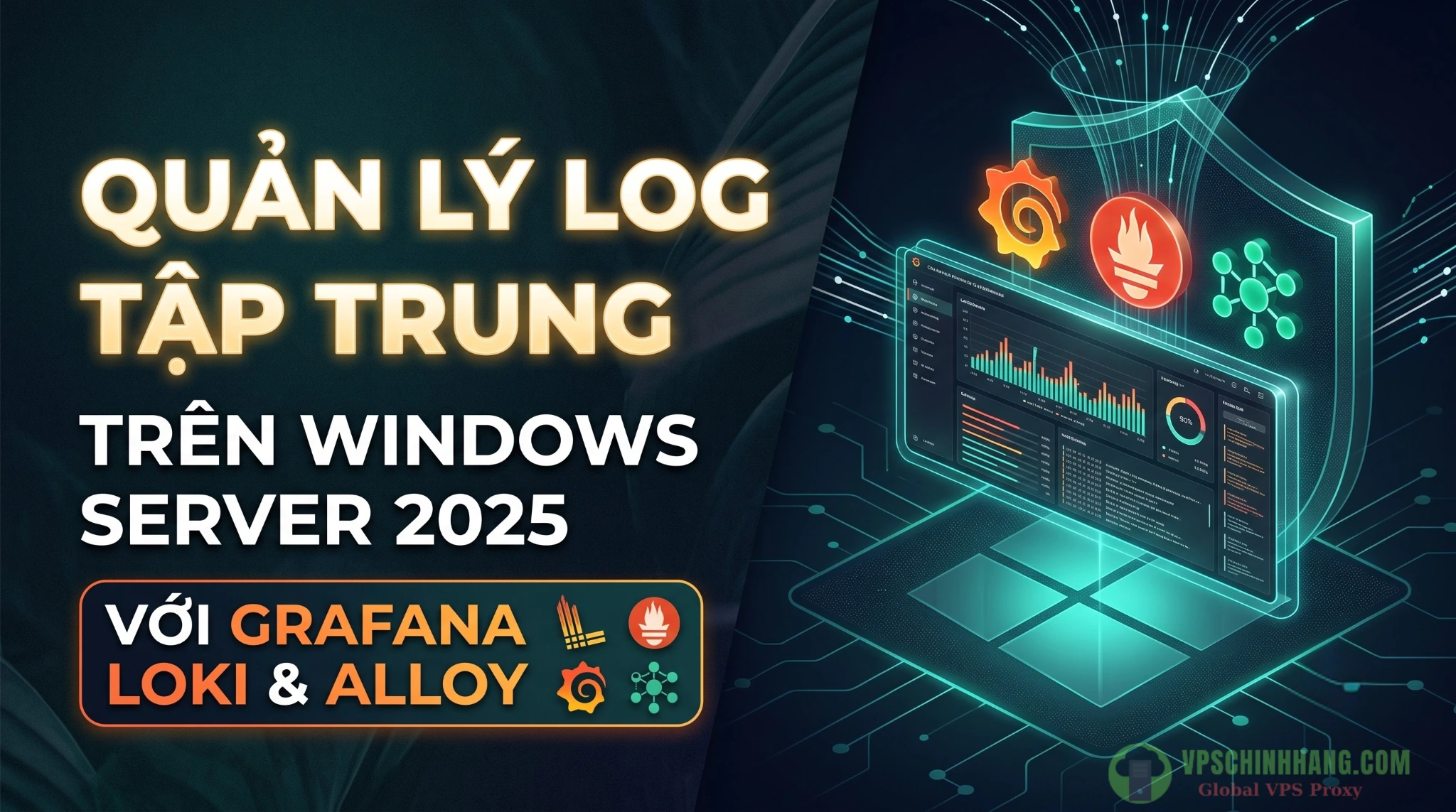 Hướng dẫn quản lý log Windows Server 2025 tập trung với Grafana Loki & Alloy