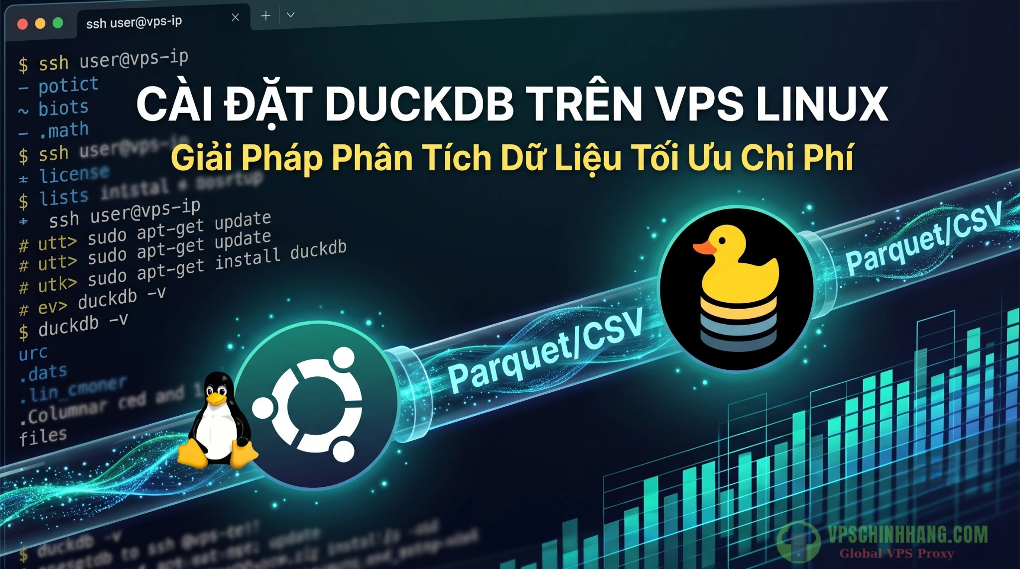 Hướng dẫn cài đặt DuckDB trên VPS Linux để truy vấn phân tích dữ liệu Parquet và CSV.