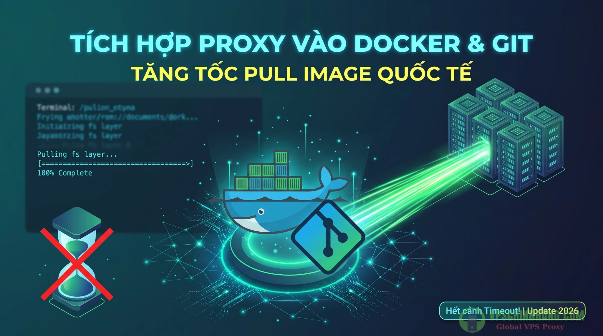 Hướng dẫn tích hợp Proxy vào Docker và Git giúp tăng tốc pull image quốc tế chuẩn xác nhất 2026.