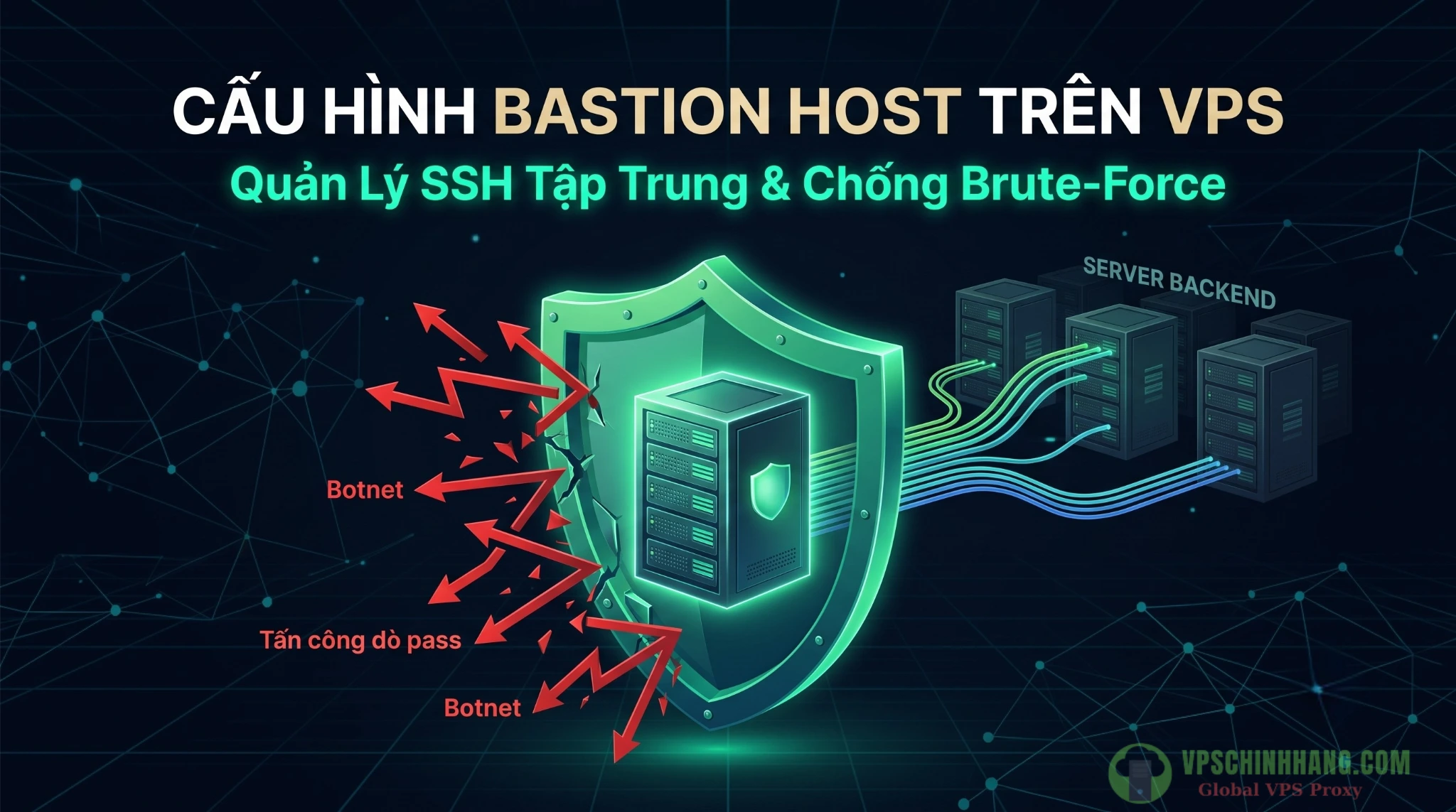 Hướng dẫn cấu hình Bastion Host trên VPS để quản lý luồng SSH tập trung và bảo mật hạ tầng mạng.