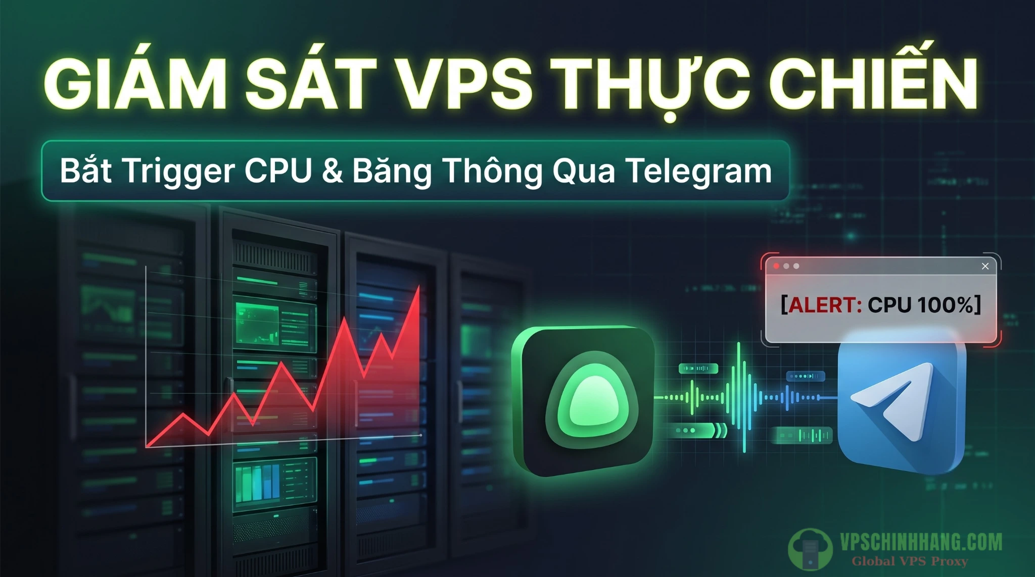 Hướng dẫn cấu hình giám sát VPS bằng Uptime Kuma và gửi cảnh báo tự động qua Telegram.